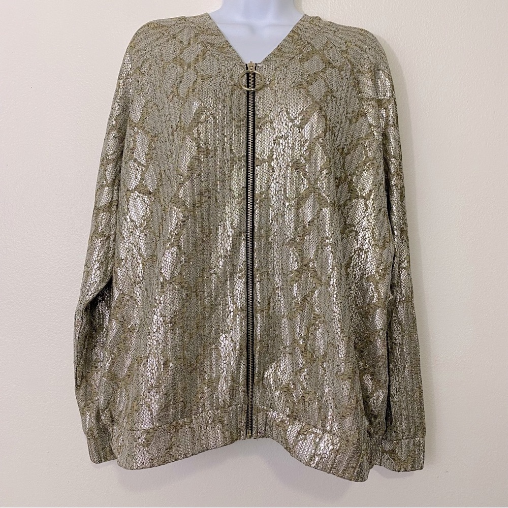 Moda Luxe Ladies Size Large NWT Metallic Jacket